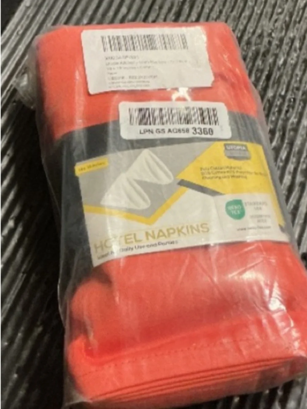 CORAL Cloth Napkins Absorbent Cotton Blend SQUARE 18x18” (12-pack)